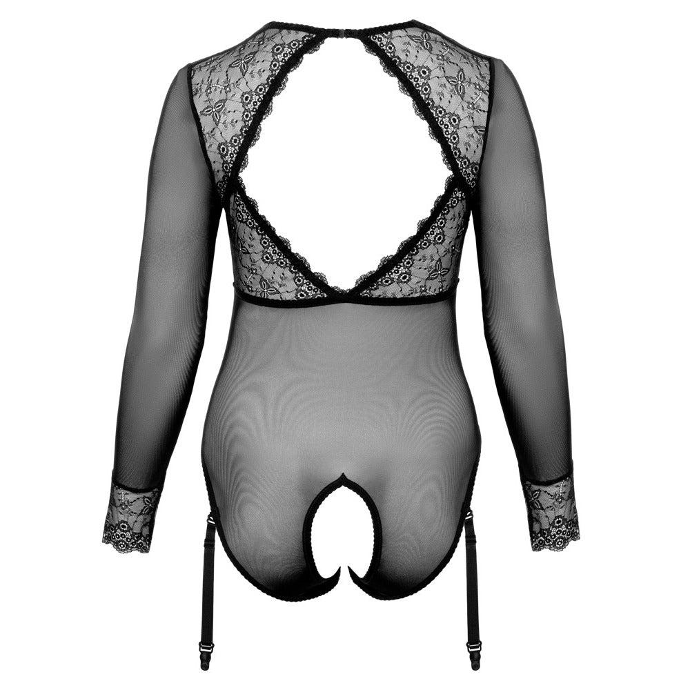shop cottelli curves long sleeved crotchless body