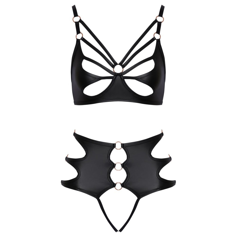 shop crotchless bondage bra set
