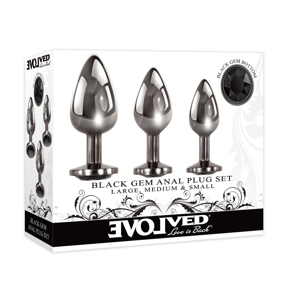 shop evolved black gem anal plug set