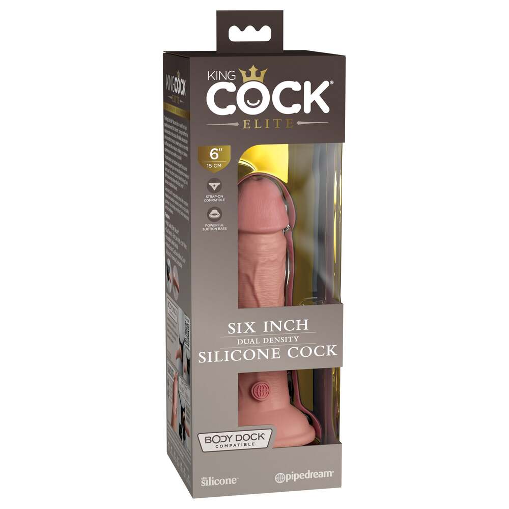 shop king cock elite 6 inch dual density dildo caramel
