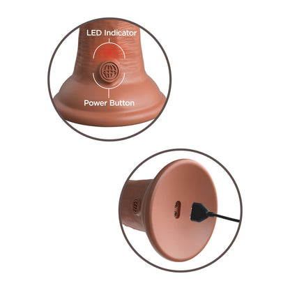 shop king cock elite 6 inch dual density vibrating cock flesh brown