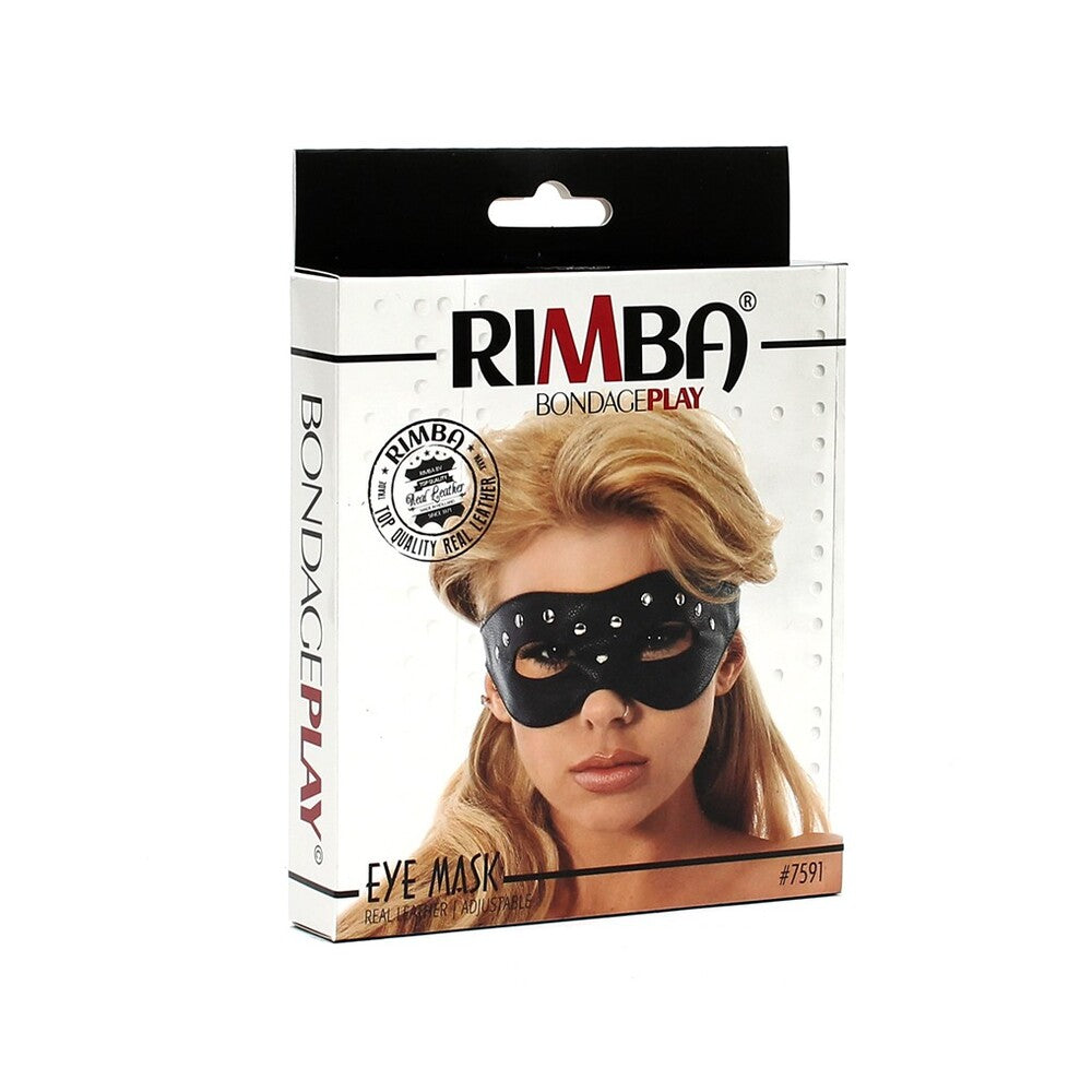 shop leather open eye mask with rivets