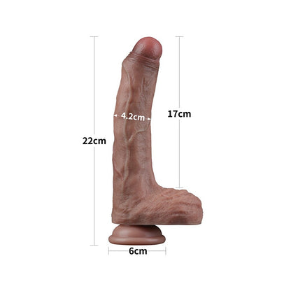 shop lovetoy dual layered silicone dildo 8 5 inches
