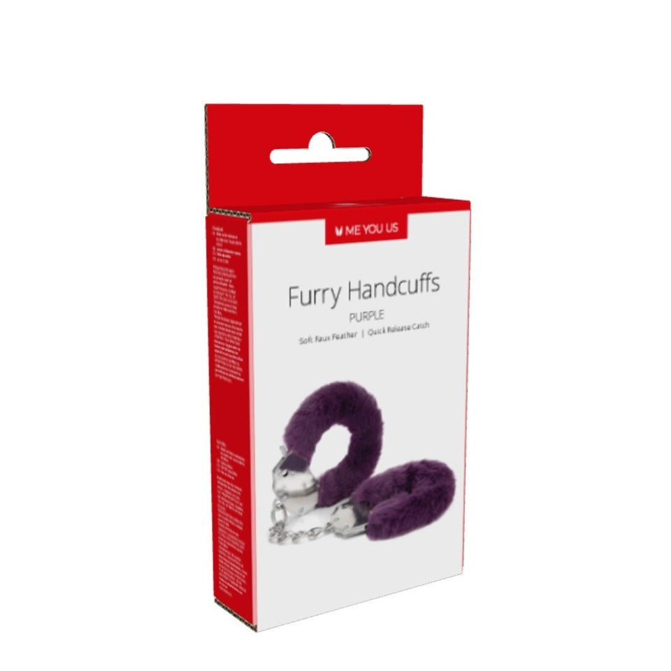shop me you us furry handcuffs purple
