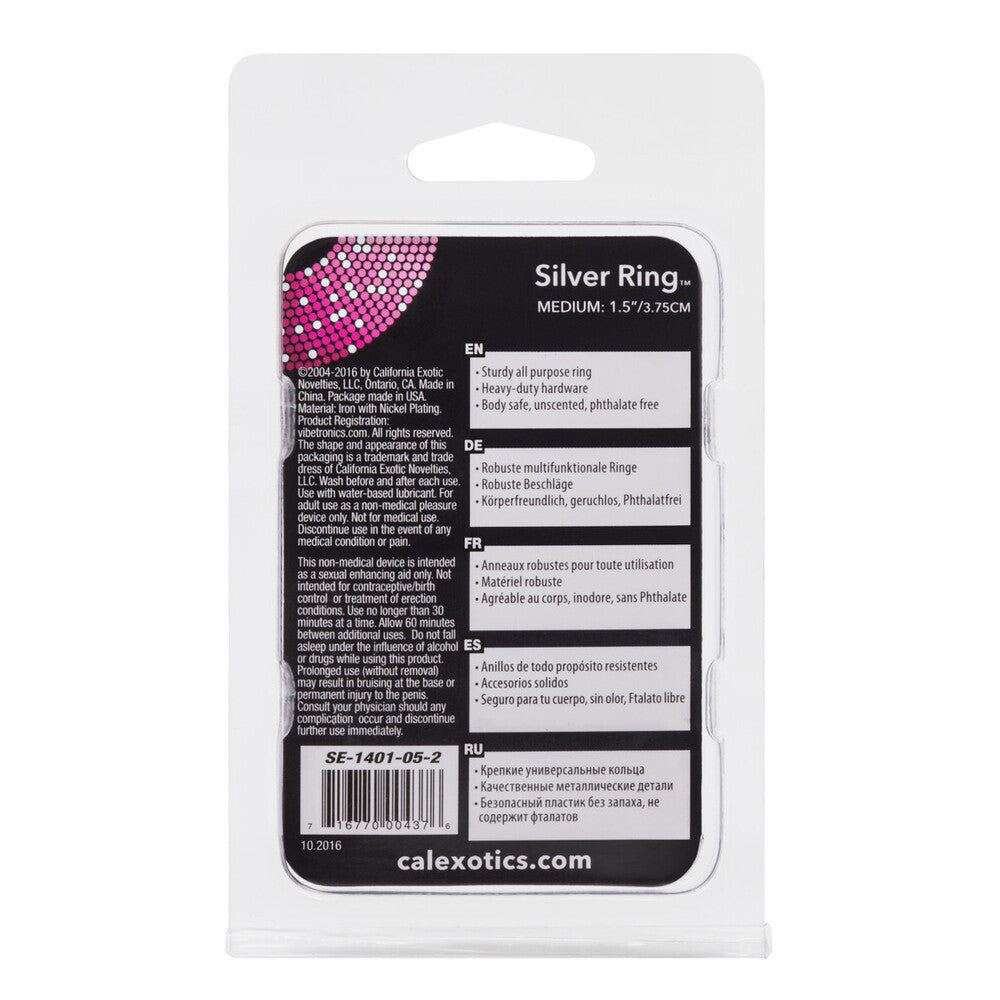 shop medium silver cock ring