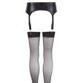 shop noxqse wet look suspender belt and stockings