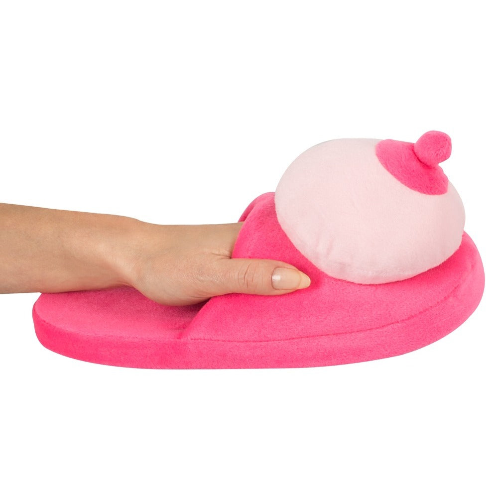 shop pink boob slippers