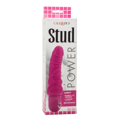 shop power stud curvy vibrator waterproof pink 6 75 inch