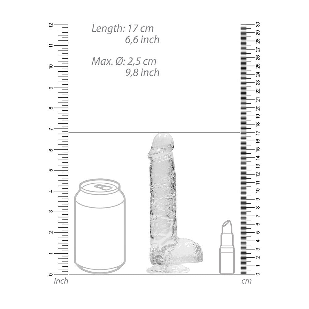 shop realrock 6 inch transparent realistic crystal clear dildo
