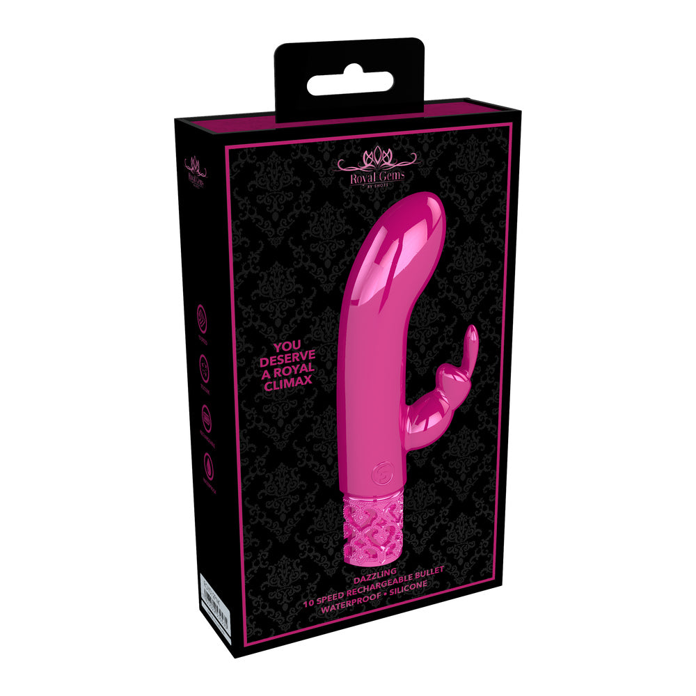 shop royal gems dazzling rechargeable rabbit bullet pink