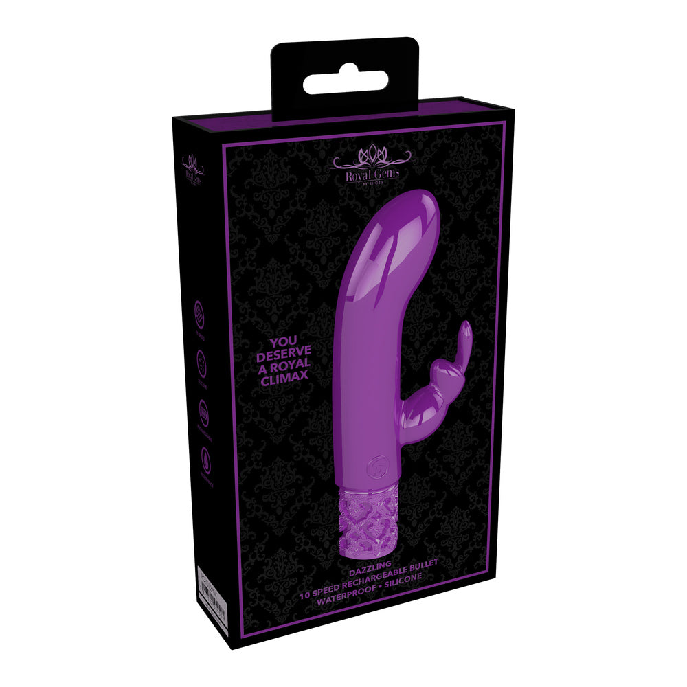 shop royal gems dazzling rechargeable rabbit bullet purple