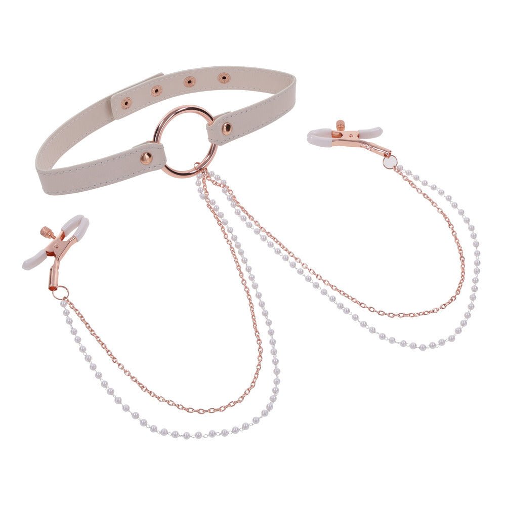 shop sex and mischief collar with nipple clamps