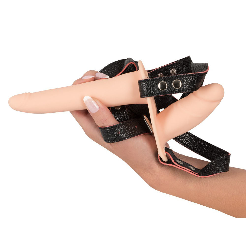 shop soft touch silicone rechargeable vibrating double strap on