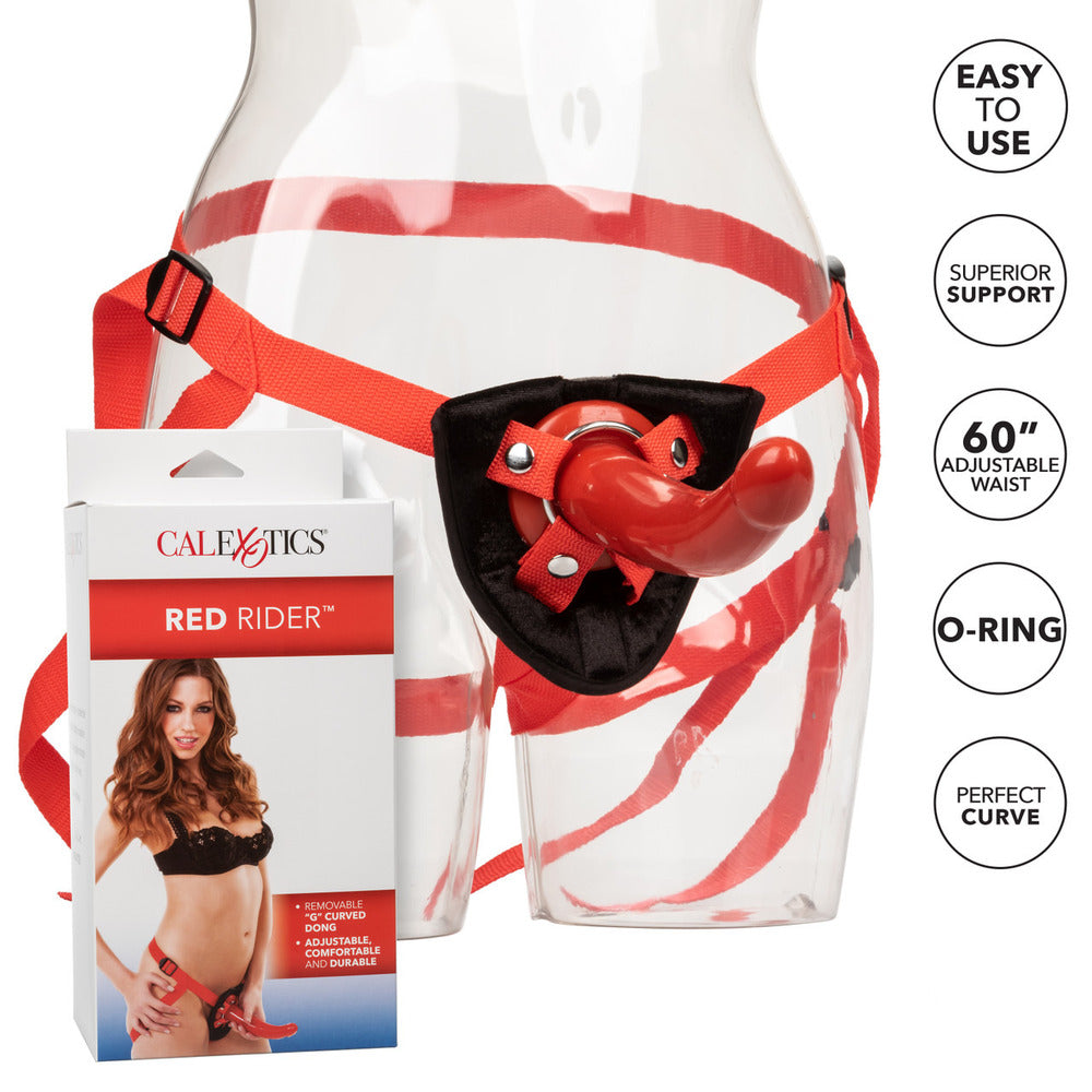 shop sophias red rider strap on dildo