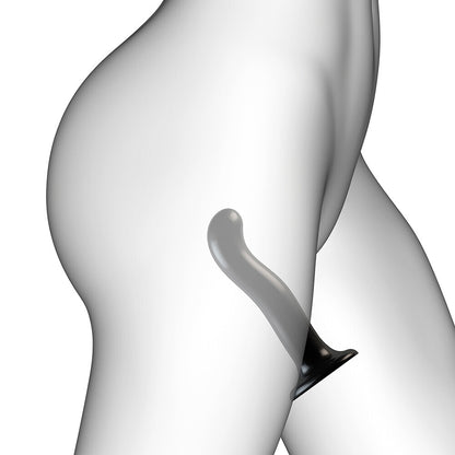 shop strap on me prostate and g spot curved dildo medium black