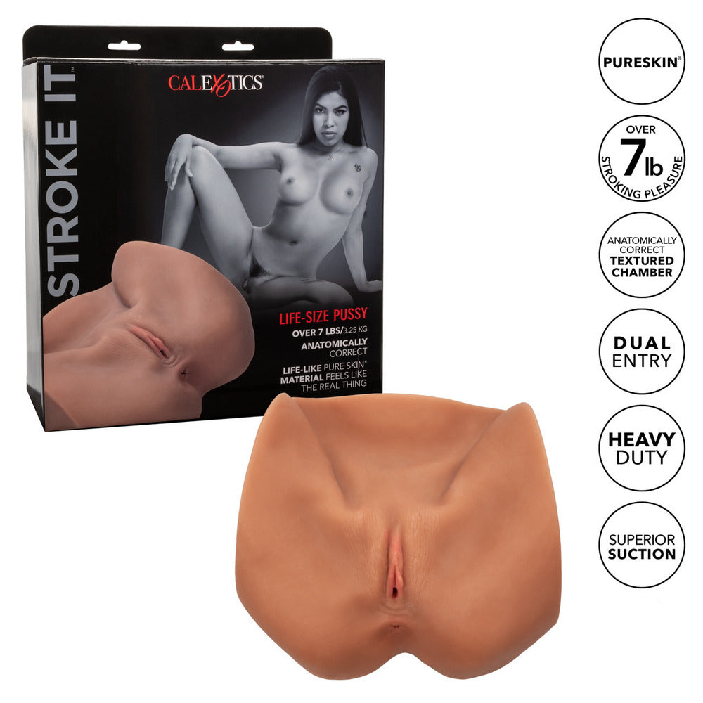shop stroke it life size pussy flesh brown