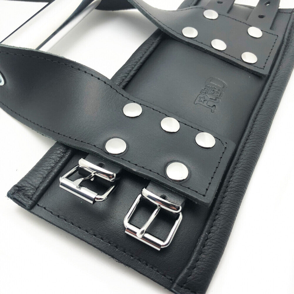 shop the red deluxe leather suspension handcuffs