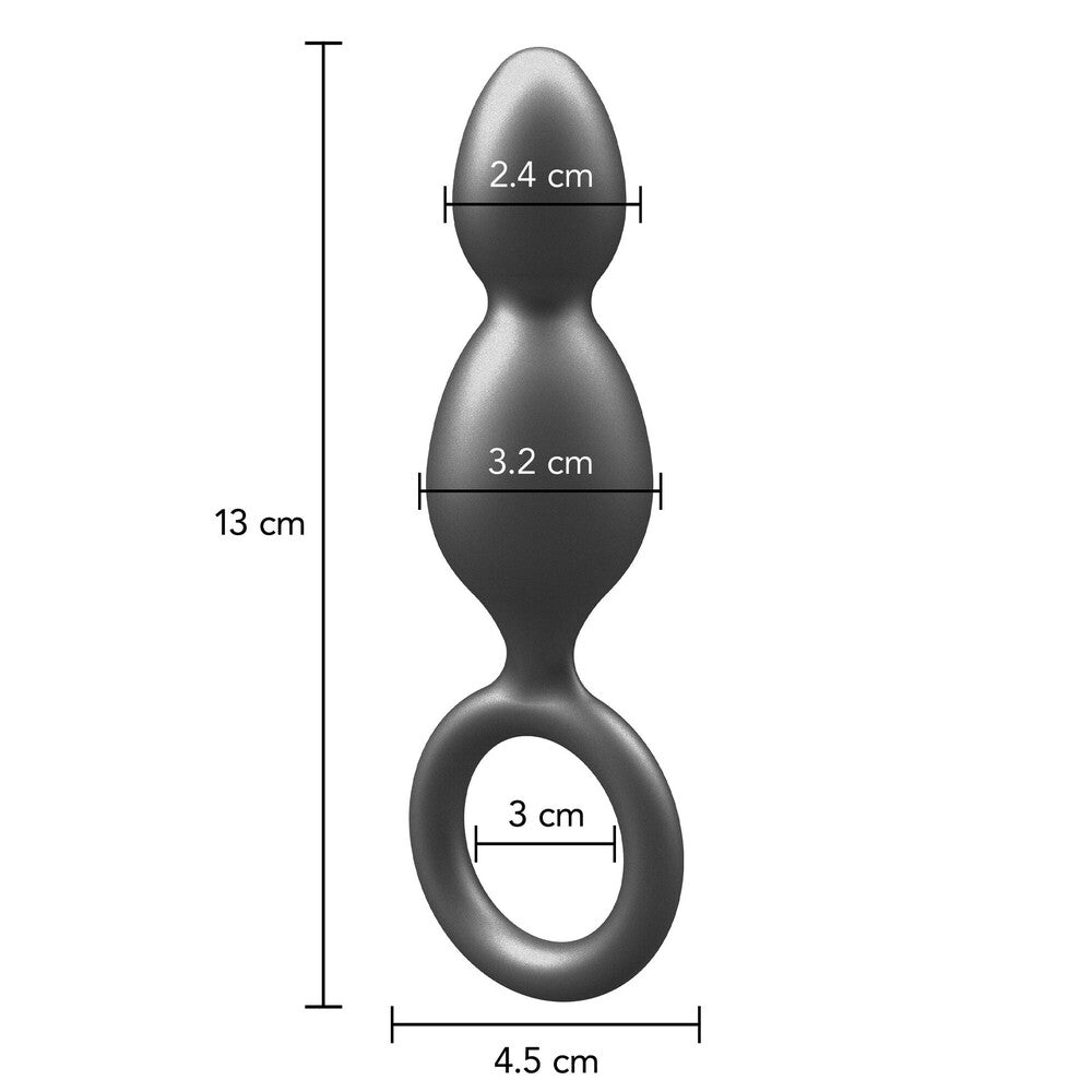 shop toyjoy buttocks the plugger 2 balls metallic silicone plug