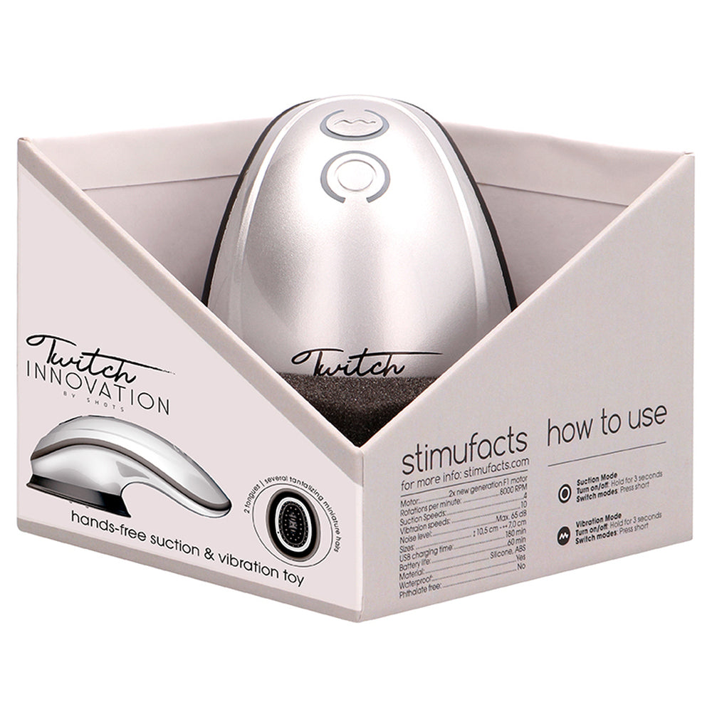 shop twitch silver hands free suction and vibration toy