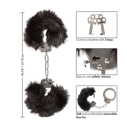 shop ultra fluffy furry cuffs black