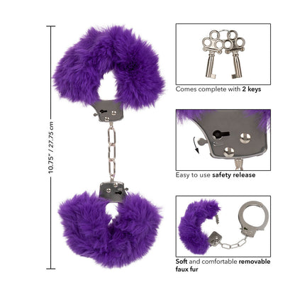 shop ultra fluffy furry cuffs purple