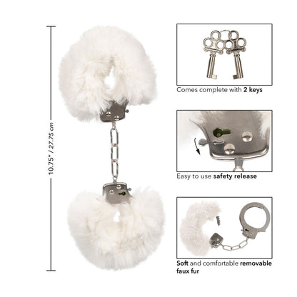 shop ultra fluffy furry cuffs white