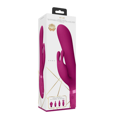 shop vive chou double action interchangeable rabbit vibrator pink