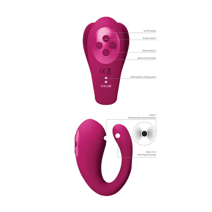 shop vive yoko triple action vibe with clit pulse waves