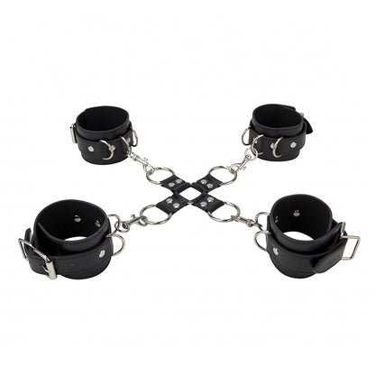 shots ouch leather hand and leg cuffs