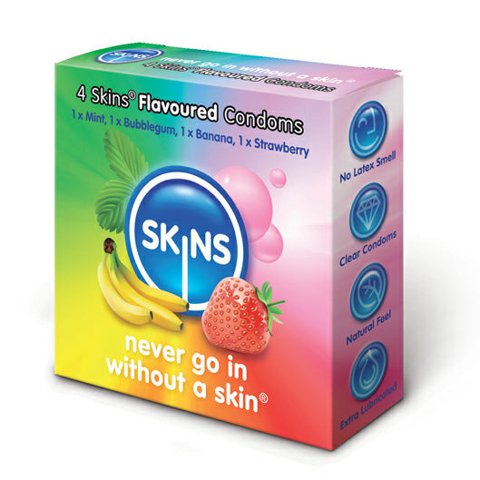 skins condoms flavoured 4 pack