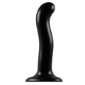 strap on me prostate and g spot curved dildo small black