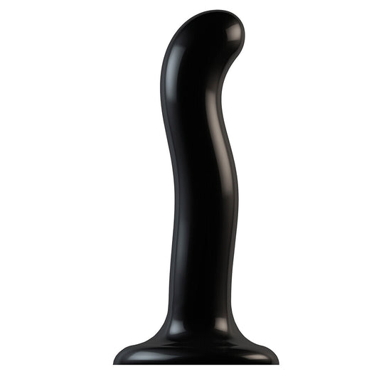 strap on me prostate and g spot curved dildo small black