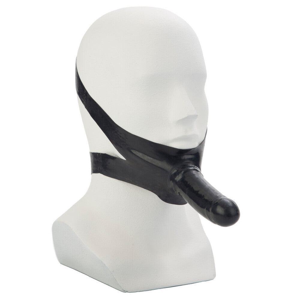the accommodator face strap on dildo black