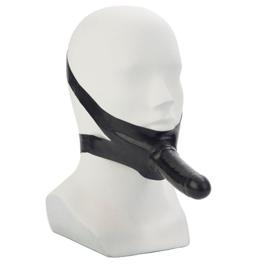 the accommodator face strap on dildo black