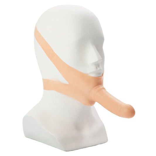 the accommodator face strap on dildo flesh