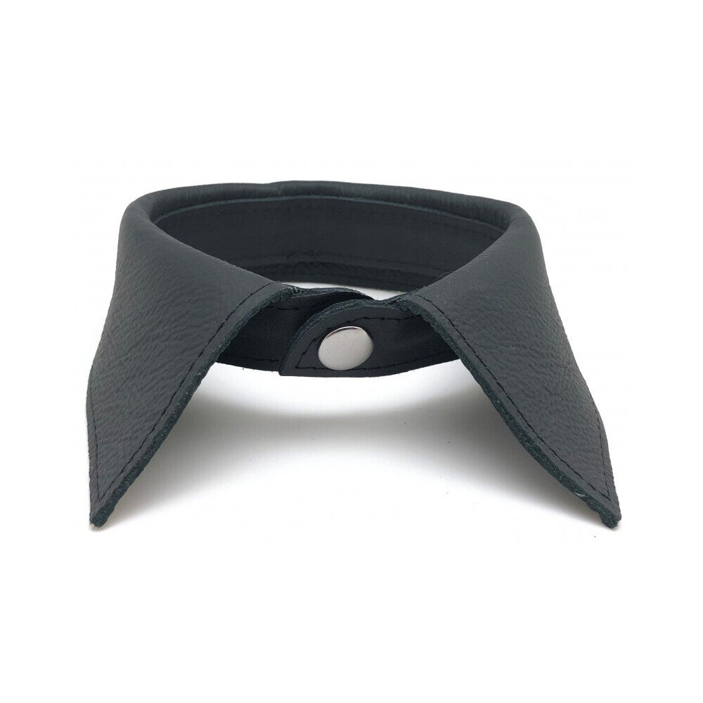 the red leather shirt collar