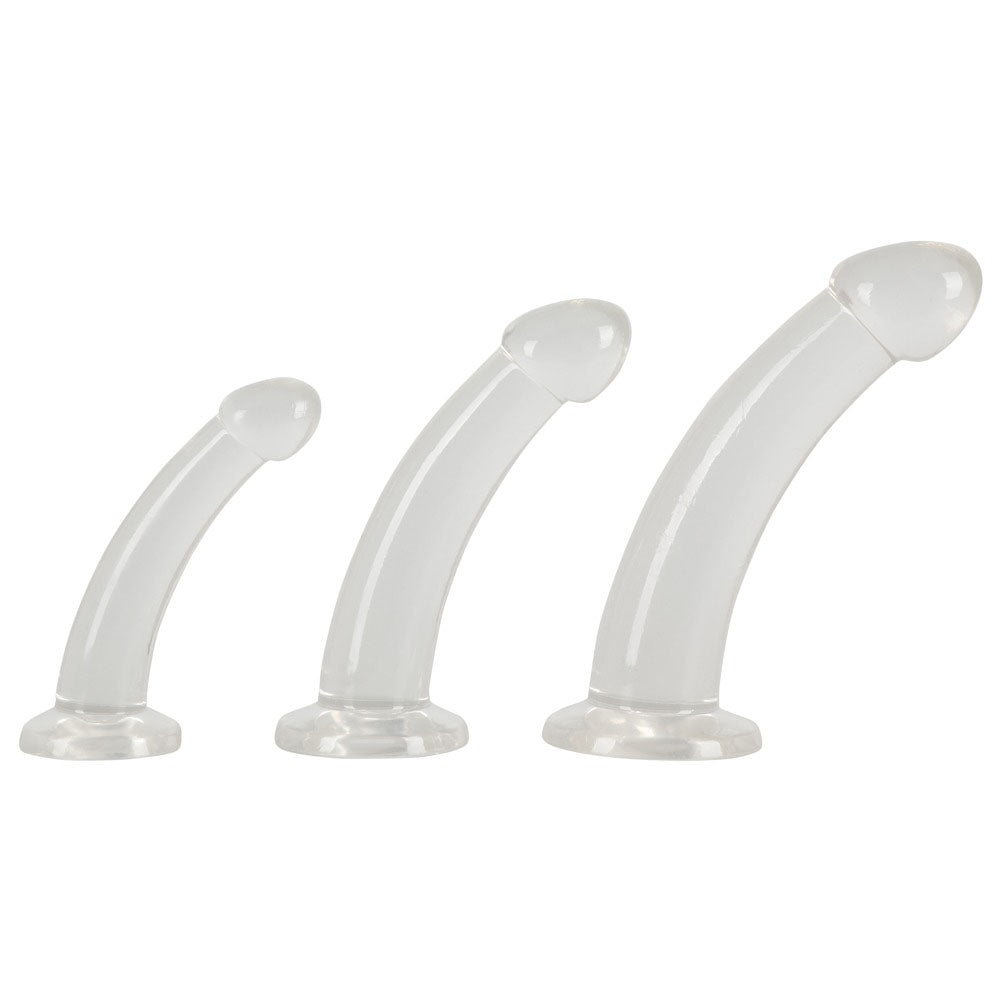 three piece crystal clear anal training set