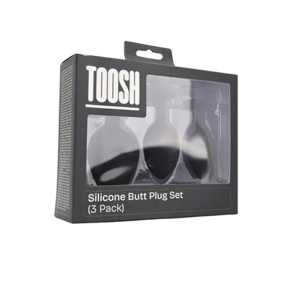toosh-silicone-butt-plug-black-set-of-3-clear-stone
