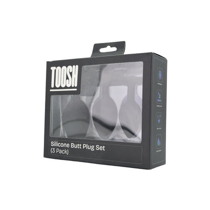 toosh-silicone-butt-plug-black-set-of-3-clear-stone