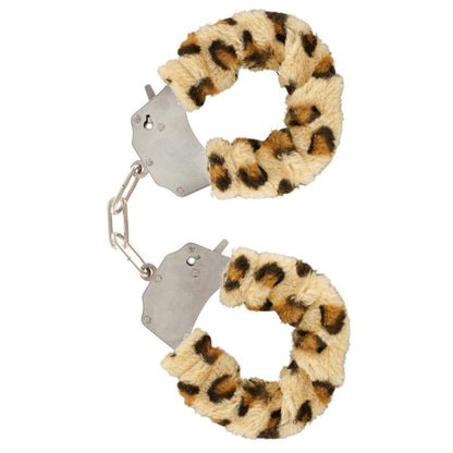 toyjoy furry fun wrist cuffs leopard