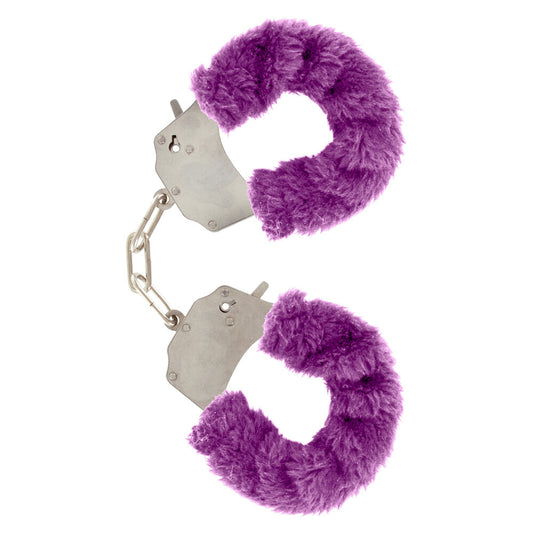 toyjoy furry fun wrist cuffs purple