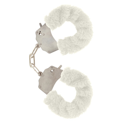 toyjoy furry fun wrist cuffs white