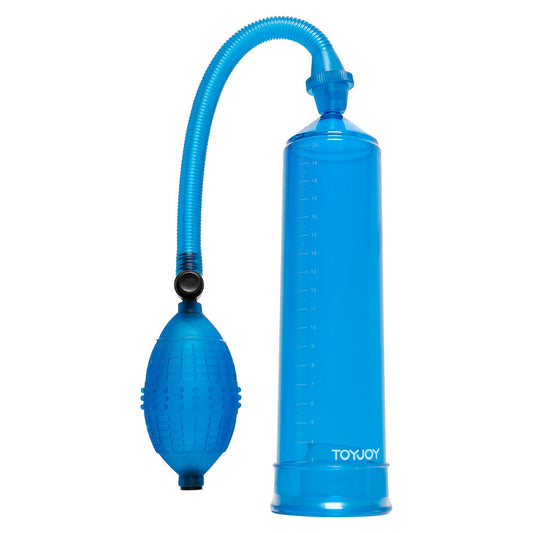 toyjoy rock hard stimulation blue power penis pump