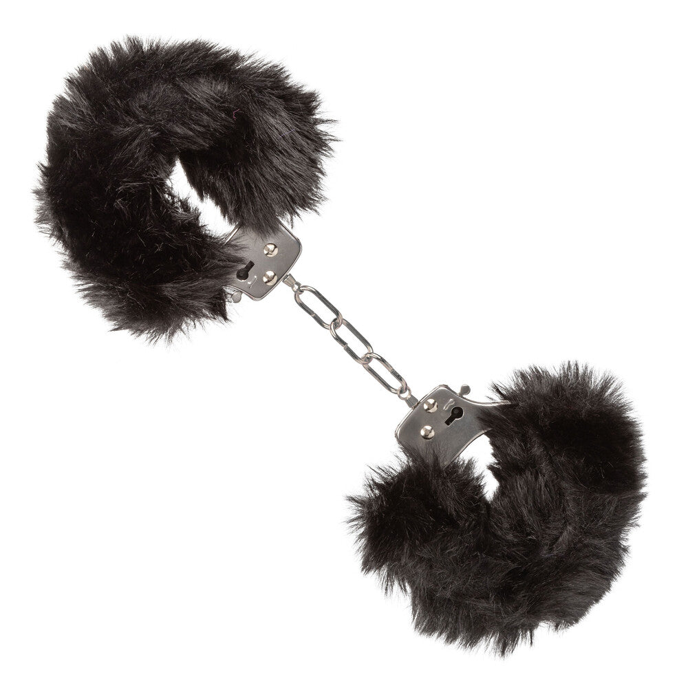 ultra fluffy furry cuffs black