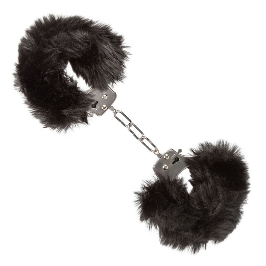 ultra fluffy furry cuffs black