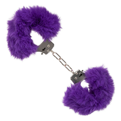 ultra fluffy furry cuffs purple