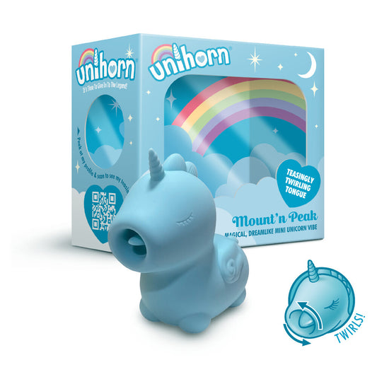 unihorn mountn peak twirling tongue unicorn vibe